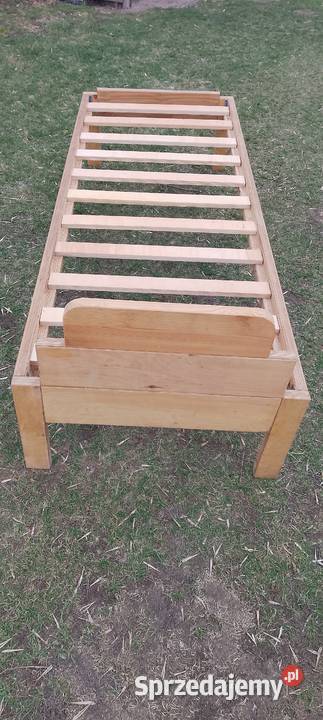 Łóżko drewniane z oparciem 200x80 materac Łóżka Augustów