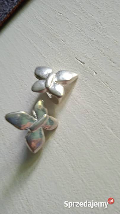 DWIE POSREBRZANE PRZEWIESZKI MOTYLE wielkopolskie Piła