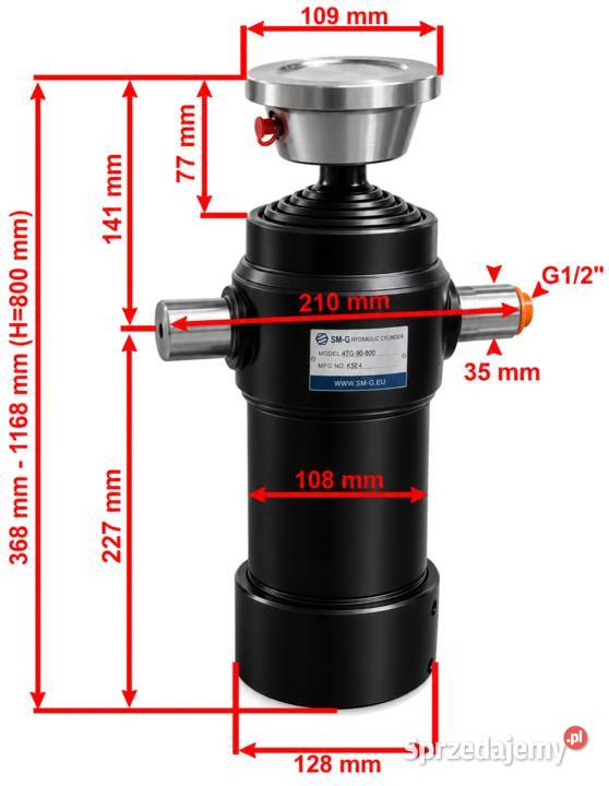 SIŁOWNIK TELESKOPOWY HYDRAULICZNY WYWROTU 7t ST4 kujawsko-pomorskie Solec Kujawski