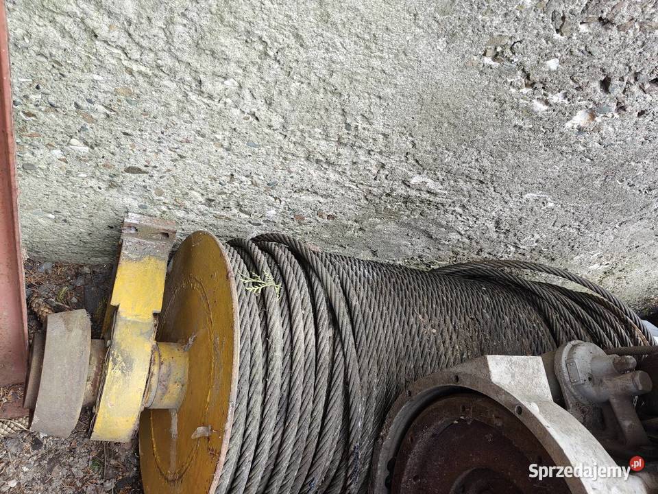 Lina stalowa dwie szpule Stan liny nowy Bibice