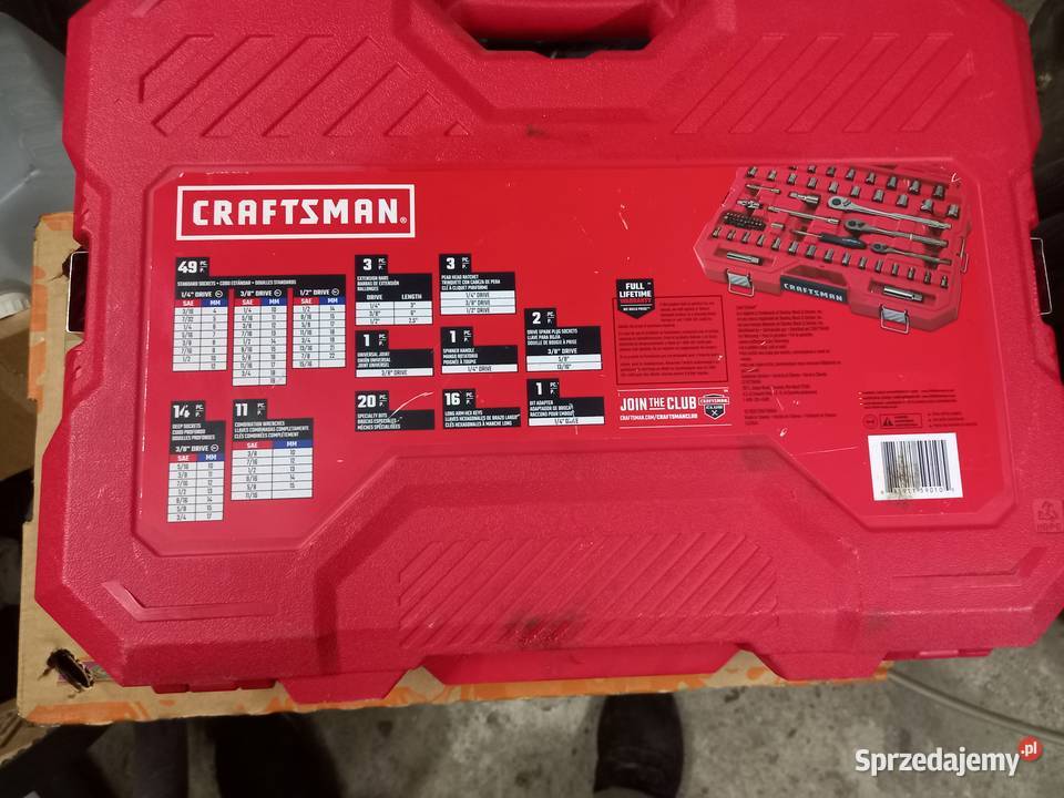 ZESTAW KLUCZY NASADOWYCH CRAFTSMAN NOWY Andrespol