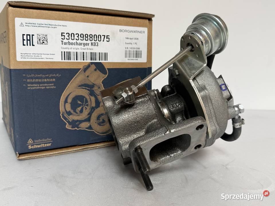 Nowa Turbosprężarka BorgWarner 53039880075