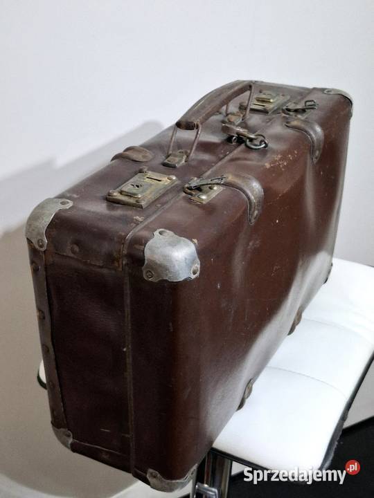 Walizka retro zabytkowa kłódka Komar