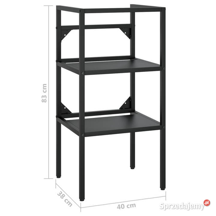 Stelaż pod umywalkę czarny 40x38x83 żelazny Łazienkowe Łazienkowe Warszawa