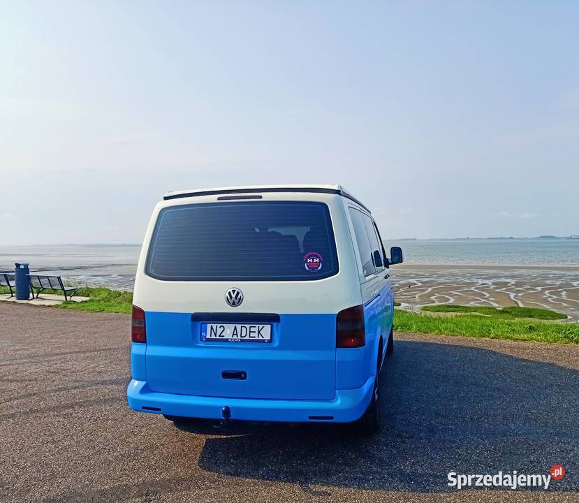 VW t5 9 osobowy z dachem podnoszonym łóżka 2 nieuszkodzony Braniewo