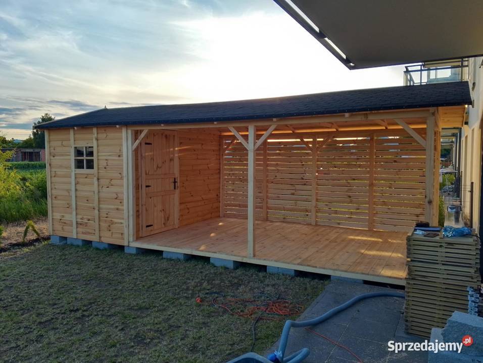 Domek narzędziowy domek z tarasem na działke 3x2 Lublin