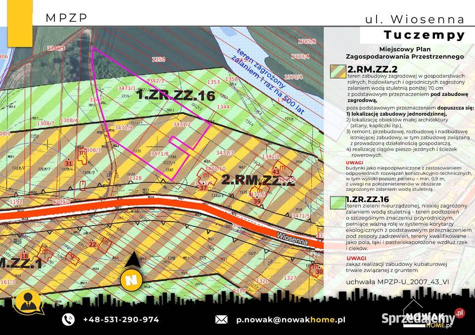 Działki budowlane w Tuczempach lokalizacje pełne 45m Tuczempy