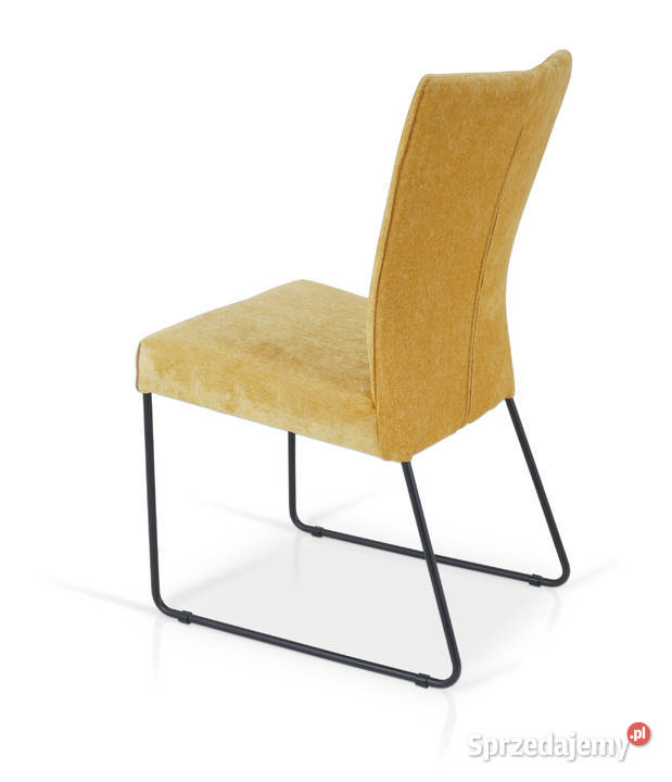 Krzesło Na płozach Czarny mat Tkanina Aqua Clean Katowice