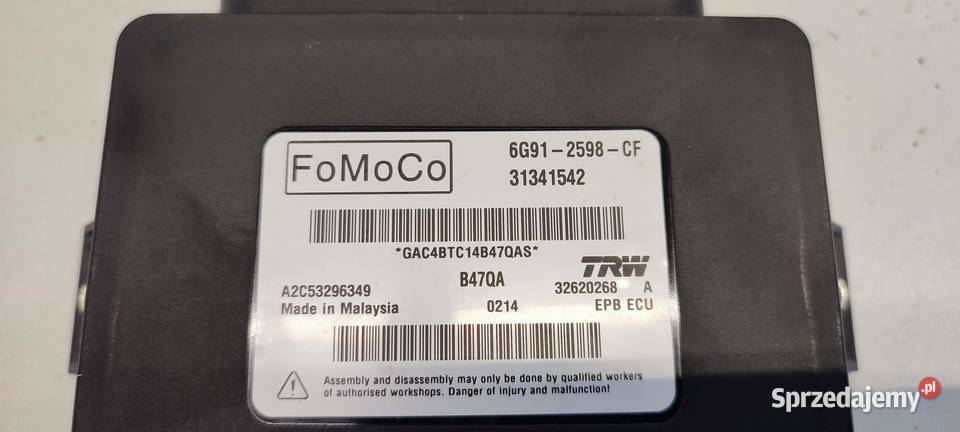 VOLVO XC60 V70 XC70 MODUŁ HAMULCA RĘCZNEGO Komputery
