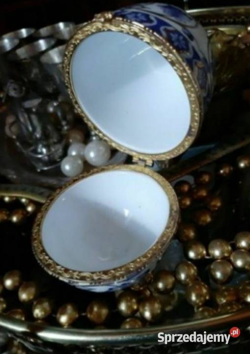 Jajko szkatułka porcelana złocone 13 piękne Porcelana i szkło Podkowa Leśna sprzedam