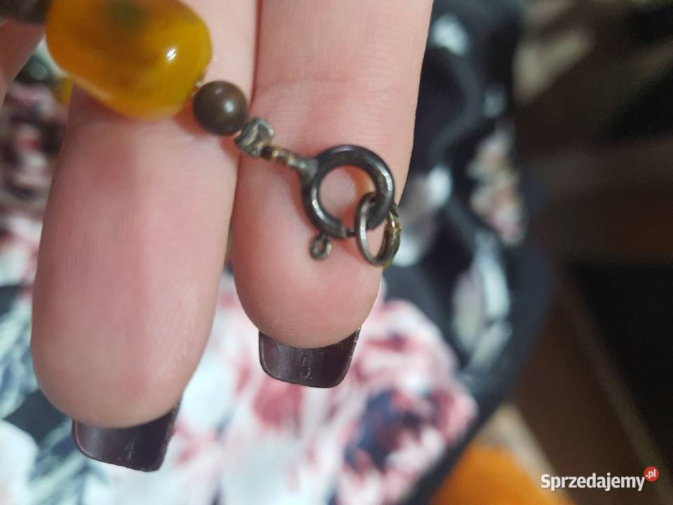 Naszyjnik Naturalne Kamienie Kamień Agat Żółty Opole