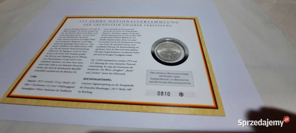 5 Marek 1973 125 Jahre Sammlung Ag 625 Warszawa