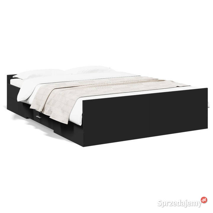 Rama łóżka z szufladami czarna 135x190 WM3280315 mazowieckie