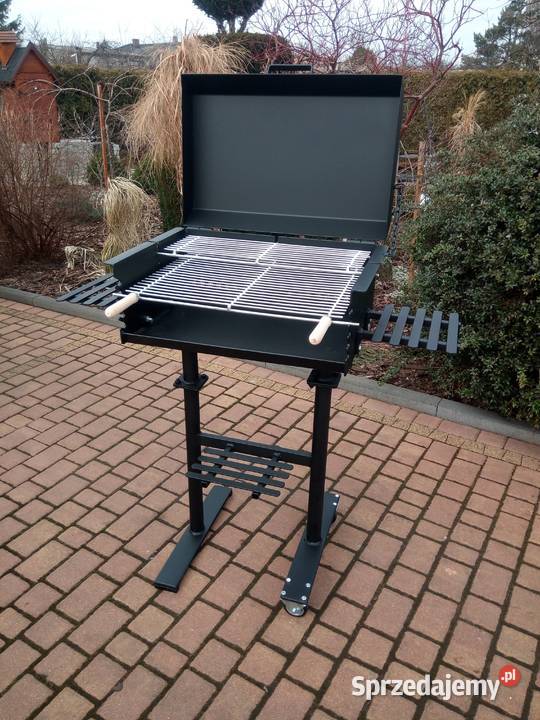 Solidny grill ogrodowy węglowy blacha 4 mm Damasławek