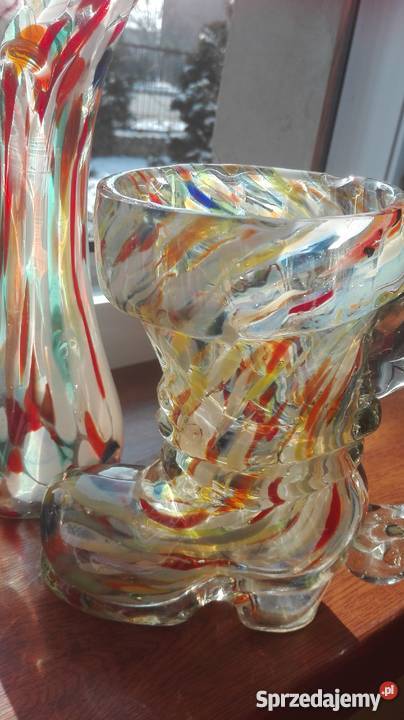 Szkło kolorowe z PRL śląskie Sadów