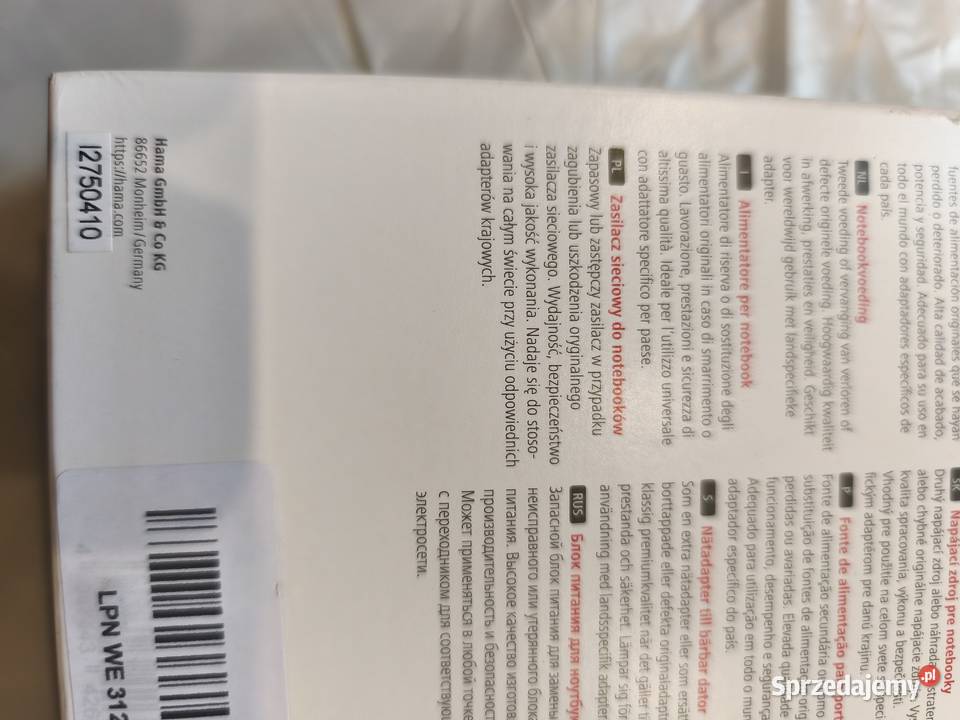 Ładowarka sieciowa do netbooka laptopa hama Palędzie sprzedam