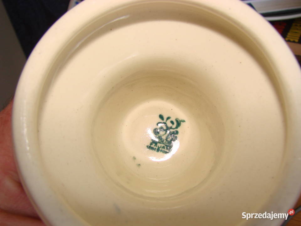 Włocławek fajansowy kielich puchar Kolekcje pomorskie Pruszcz Gdański