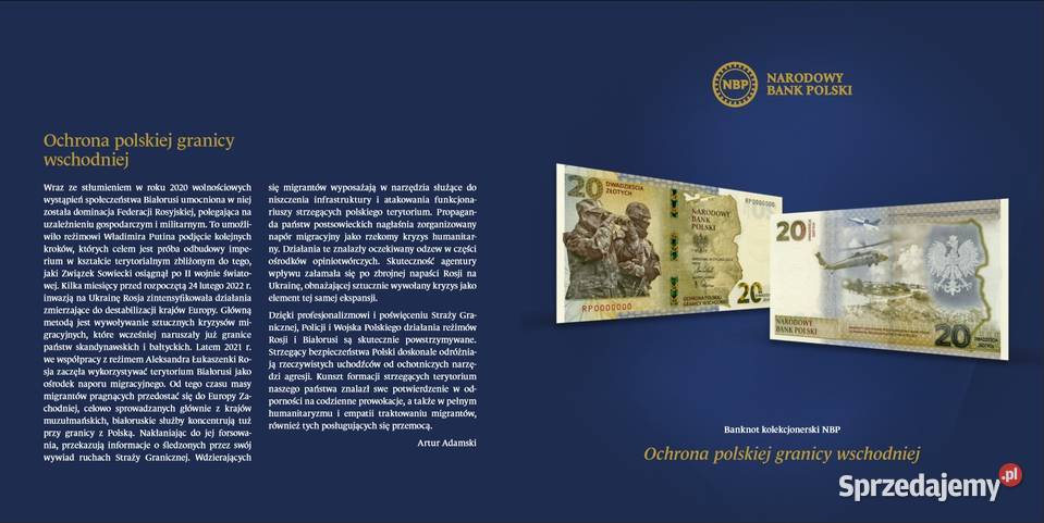 50 sztuk banknot kolekcjonerski Ochrona granicy Dębica