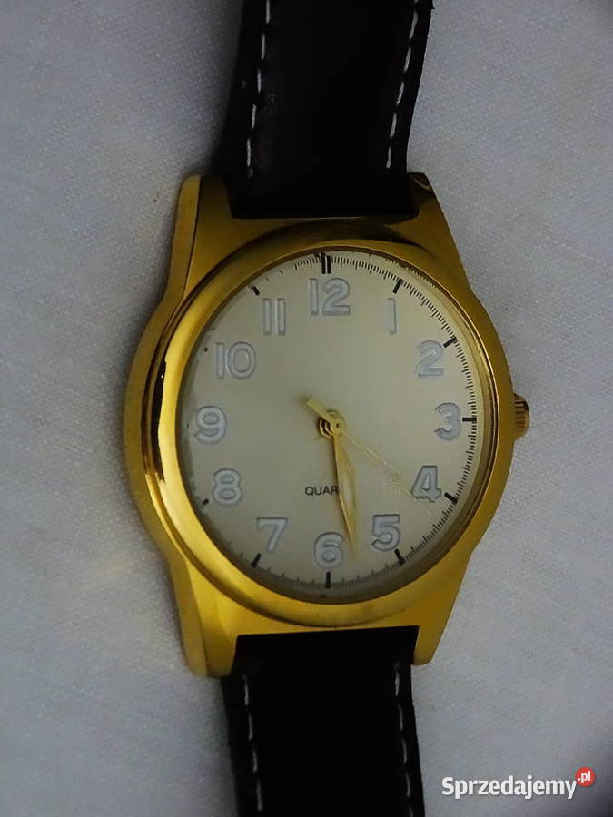 Klasyczny analogowy Quartz zegarek w złotym Biłgoraj