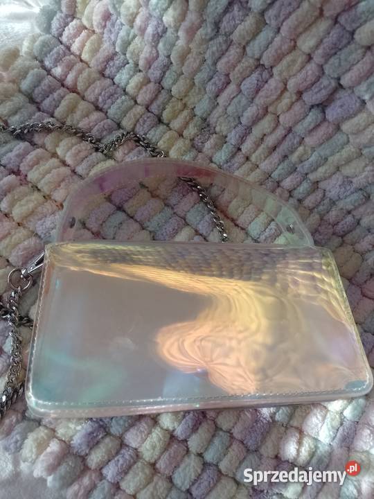 ZARA Hologramowa torebka listonoszka wieczorowa Kraków