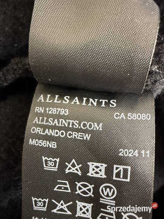 Bluza męska AllSaints Orlando czarny podkarpackie Rzeszów