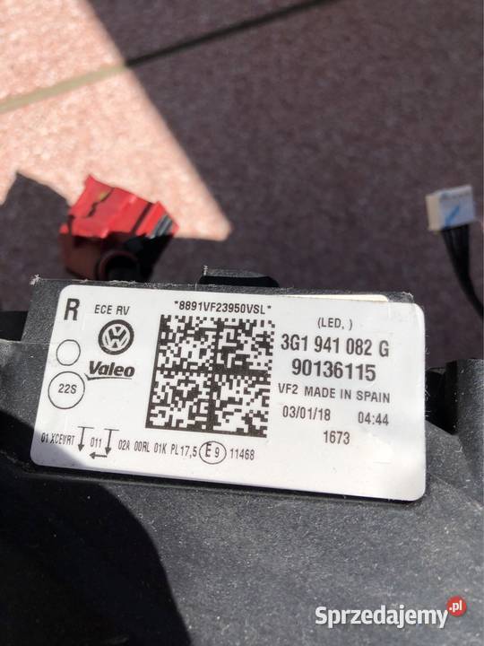 Volkswagen OE 3G1941082G lampa full led Lampy przednie Kozy