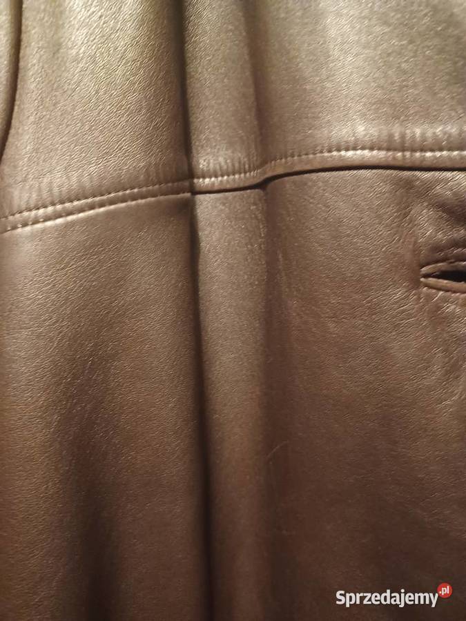 Luksusowy płaszcz skóra cielęca lekki komfortowy Bez wzoru Łódź