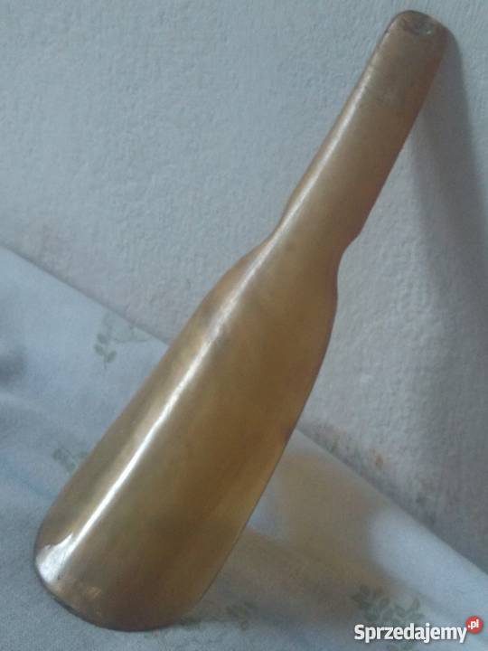 STARA ŁYŻKA DO BUTÓW ręczny wyrób RÓG NATURALNY Warszawa