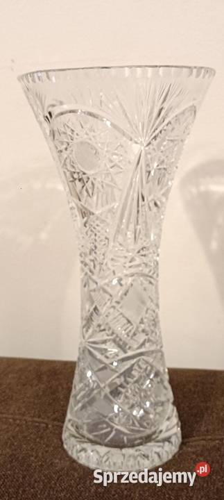 Duży kryształowy wazon PRL