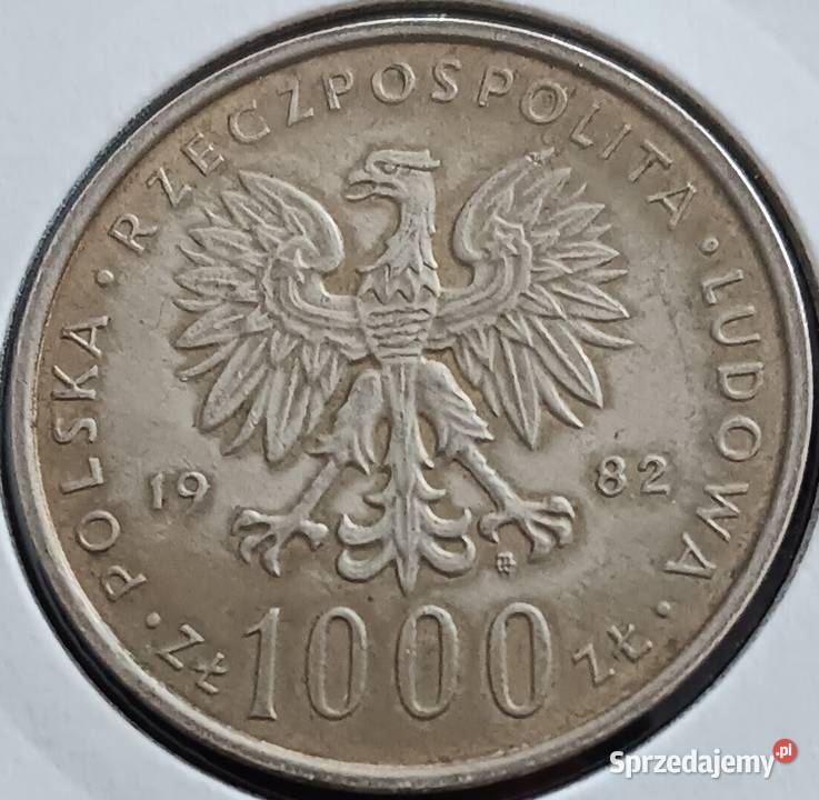1000 Papież Jan Paweł II 1982 r 2 UNC Numizmatyka Konin