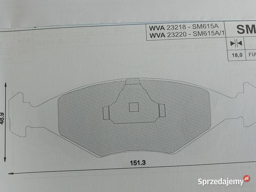 SM615 Klocki hamulcowe kpl przód FIAT ELBA warmińsko-mazurskie Olsztyn