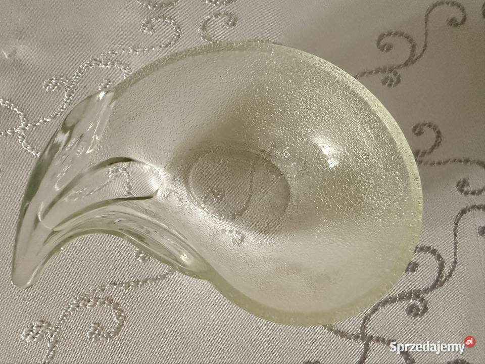 Szklana salaterka patera Avocado vintage przezroczysty