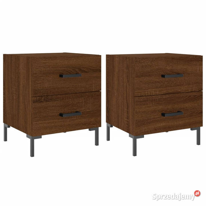 Szafki nocne 2 brązowy dąb 40x35x475 WM827323 Warszawa