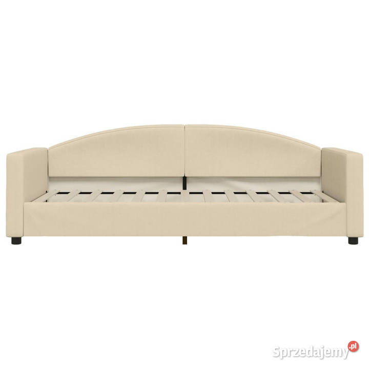 Sofa z funkcją spania kremowe obita tkaniną Warszawa sprzedam