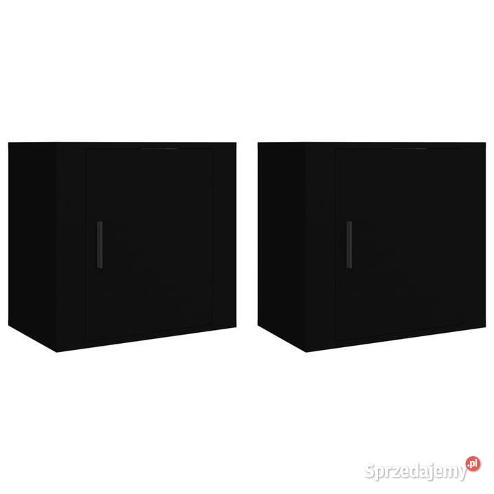 Szafki nocne wiszące 2 czarne 50x30x47 WM816867 Warszawa