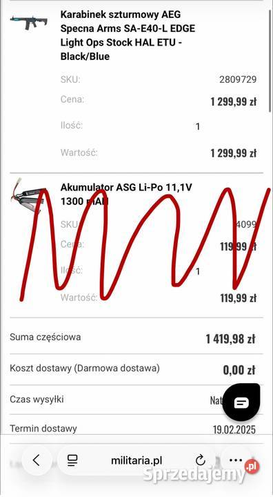Specna Arms Edge SAE40L Blue TUNING mazowieckie Makowiec