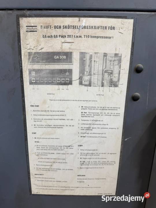 Kompresor śrubowysprężarka śrubowa Atlas Copco Kompresory Niechcice