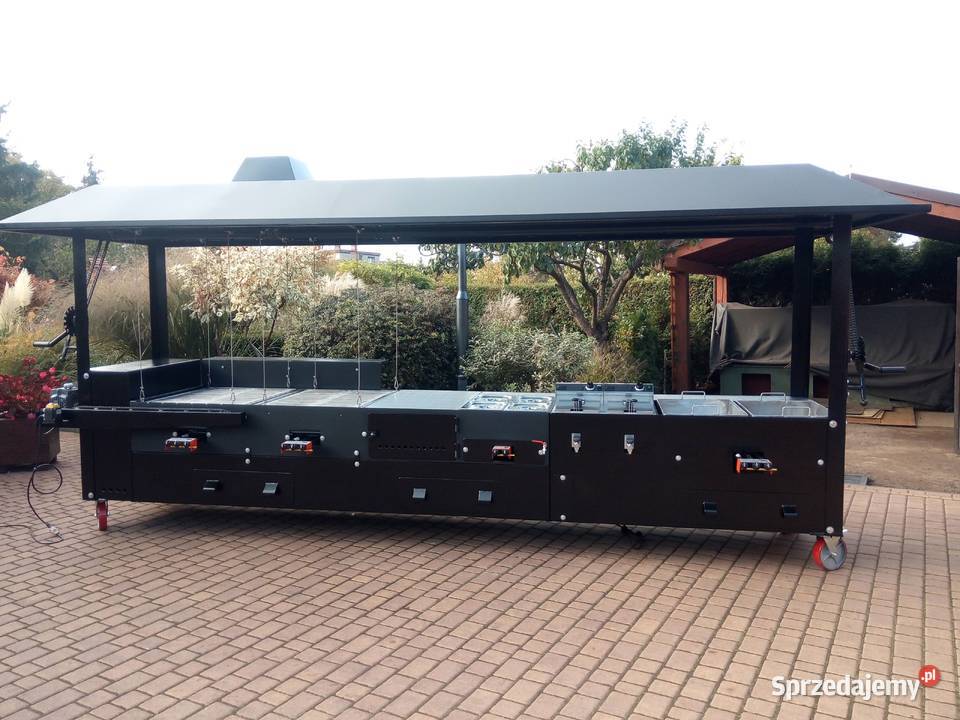 Grill cateringowy gastronomiczny gazowy węglowy Damasławek