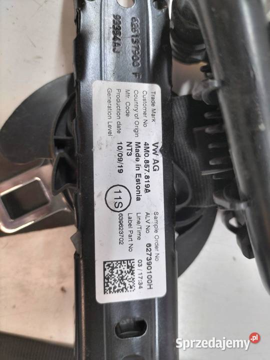 PAS BEZPIECZEŃSTWA LEWY PRZÓD 3V KIEROWCY Skoda osobowe