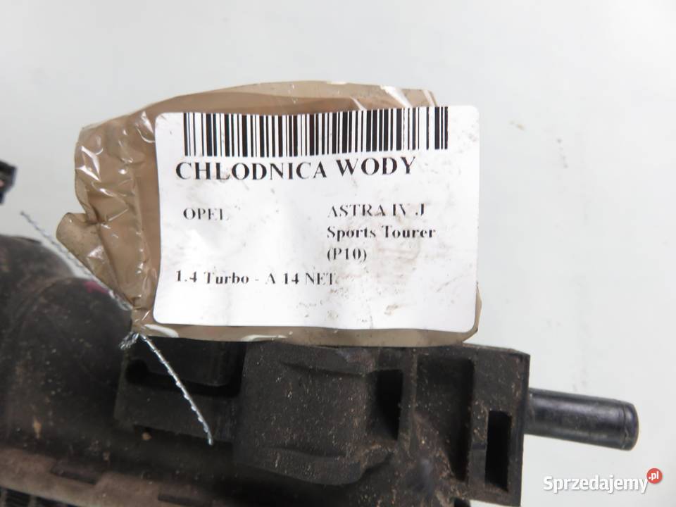 CHŁODNICA WODY OPEL ASTRA IV J P10 14 13267656 osobowe