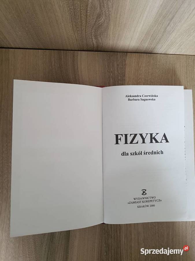 Fizyka szkół średnich Czerwińska Sagnowska 2000 małopolskie Nowy Sącz