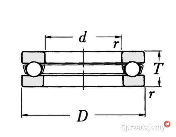 Łożysko kulkowe oporowe SKF 51100 750051100 Kamionna
