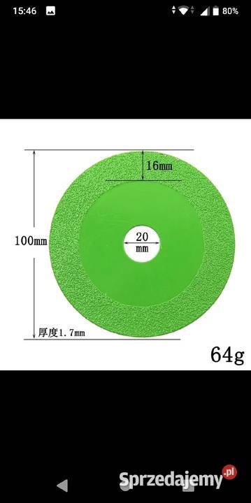 Tarcza do cięcia szkła diament