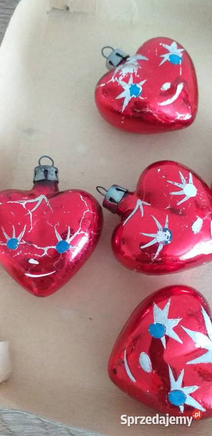 Bombki serduszka prl Przedbórz