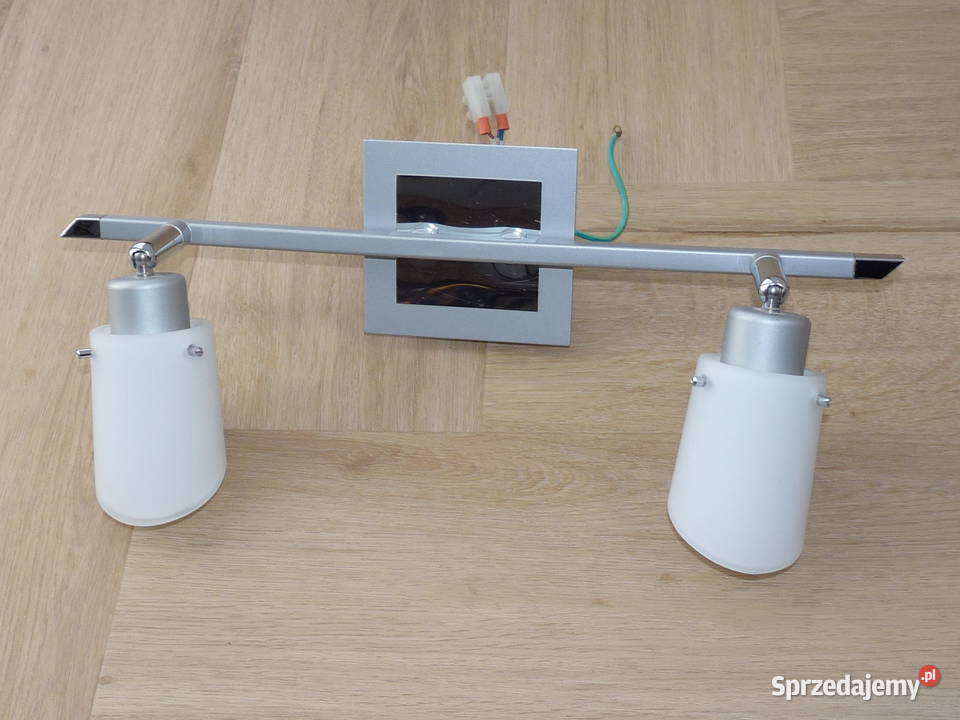 Kinkiet łazienkowy szary 2 klosze żarówka G9 małopolskie