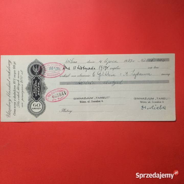 1967 Weksel Wystawiony W Wilnie 2 Szczecin