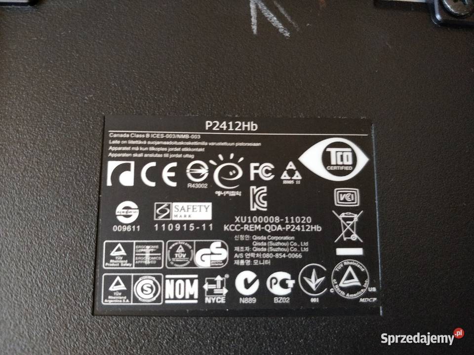 Monitor DELL P2412Hb 24 cale z kablami Kraków