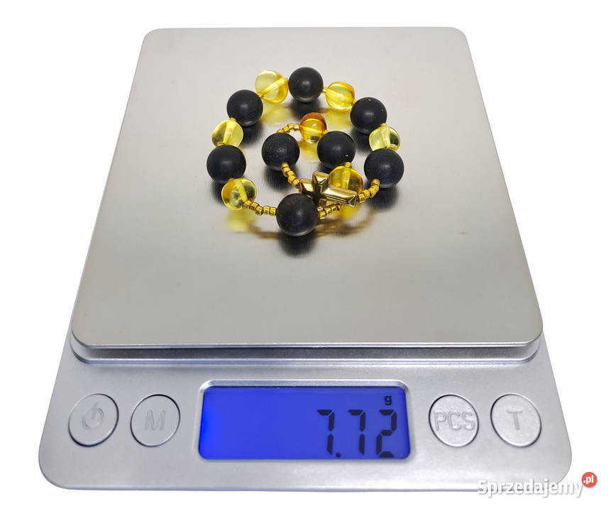 Bransoletka różaniec dziesiątka różańca BURSZTYN Bransoletki Warszawa