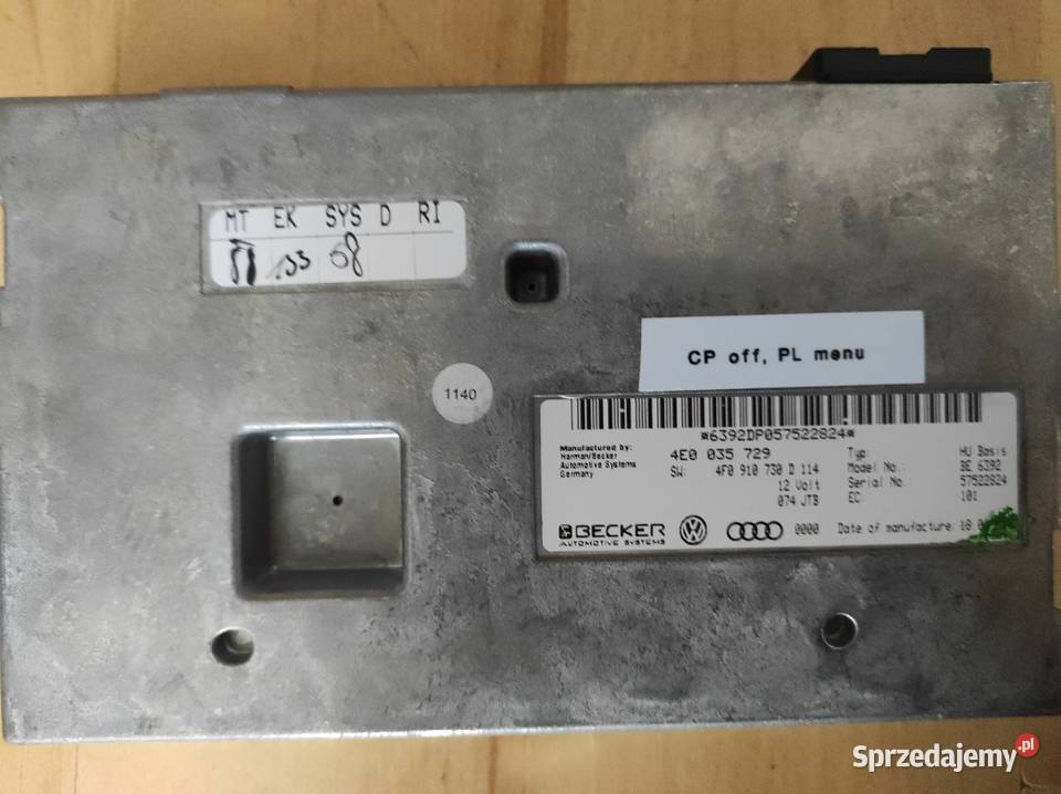 MMI 2G4F0910730D 4E0035729 Audi A4 A5 A6 A8 Q7CP śląskie Radlin