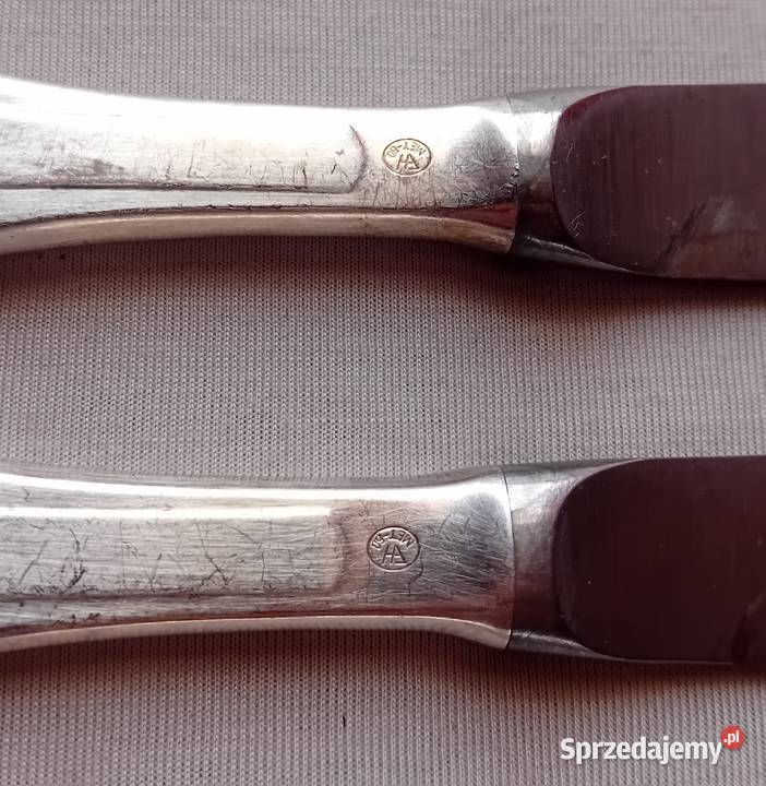 Komplet 6 platerowanych noży Hefra wzór wschodni Koźminek